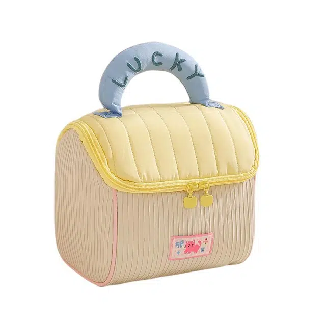 泛瓷软萌少女系可爱房子小屋洗漱包便携手提收纳包收纳袋大容量化妆包