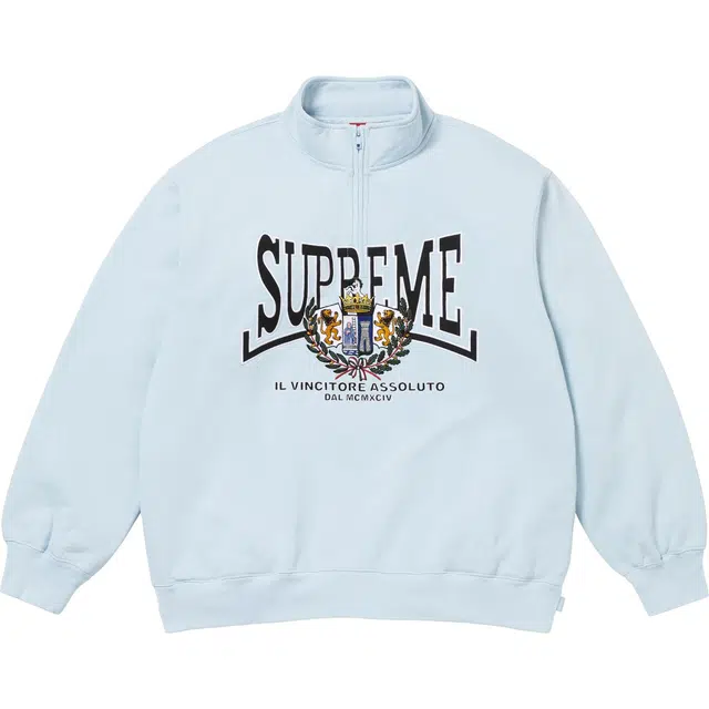 Supreme FW25 WEEK3 Crest Appliqu Half Zip Pullover