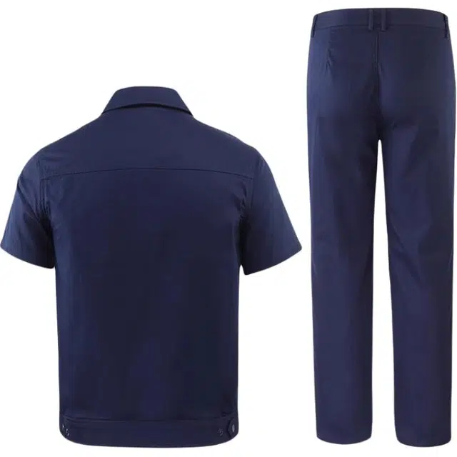 邦固依品 工作服夏季薄款短袖国家电网电工焊工耐磨劳保服上衣休闲运动套装 男女同款