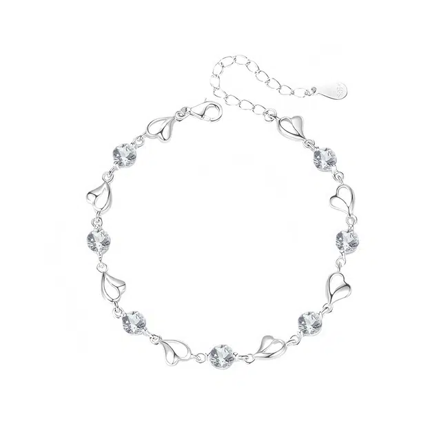 前方大荒野 海洋之心爱心链甜美温柔精致优雅轻奢独特时髦小众设计百搭#好运 琉璃 手链 女款