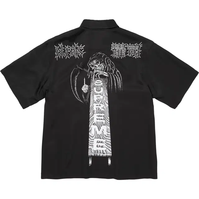 Supreme x Ys by Yohji Yamamoto FW25 WEEK3 Silk Zip Up SS Shirt