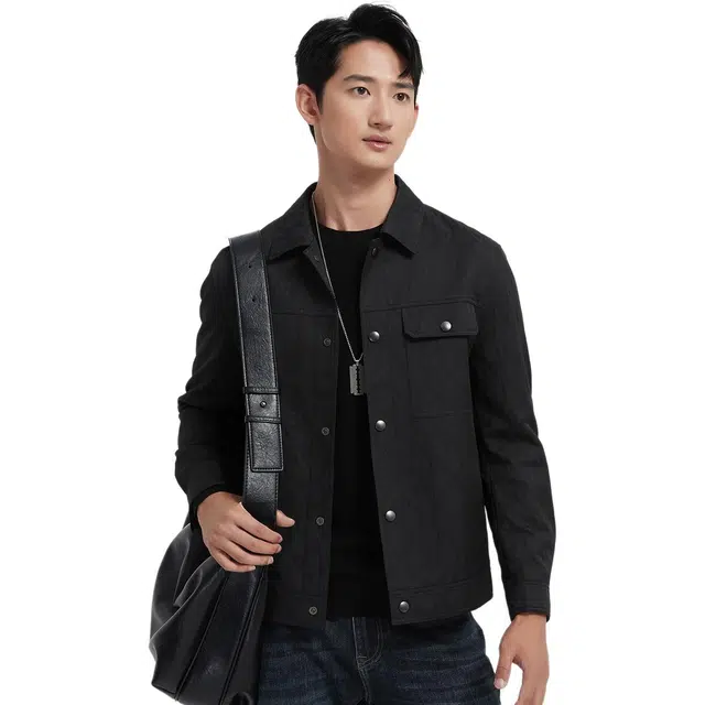 古鲨 时尚商务高端满印夹克外套 男款