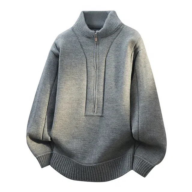 海尔斯 潮流立领慵懒简约百搭打底针织衫 男款