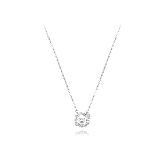 【纯银999 | 羽你相伴】 凤祥囍事 老凤祥 经典百搭小众设计精致高级感简约时尚轻奢学生日常约会通勤温柔气质可调节锁骨链 足银 项链 女款