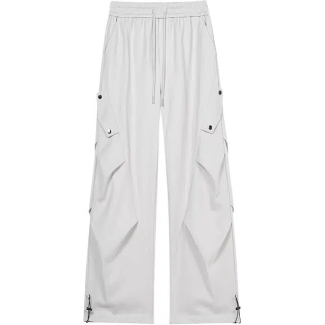 马员外 百搭时尚简约宽松直筒设计感休闲裤 男款