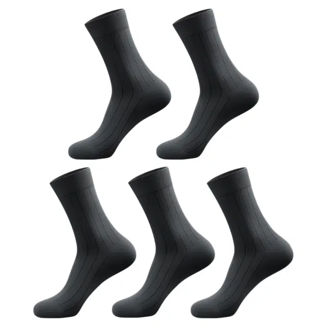 潞优野 高级感袜子男春秋纯棉防臭吸汗全棉薄商务皮鞋男士长袜秋冬中筒袜 男款