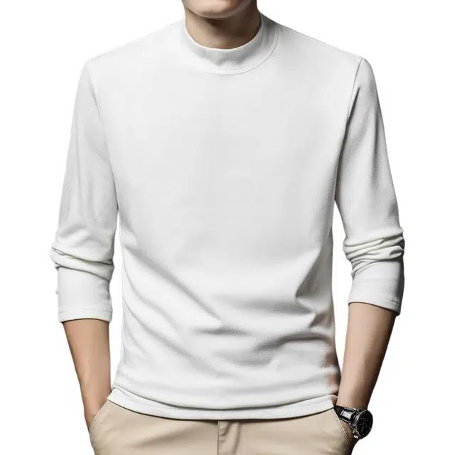 卡丹狄诺 秋冬德绒打底衫运动户外纯色百搭舒适保暖亲肤半高领休闲上衣长袖卫衣 男女同款