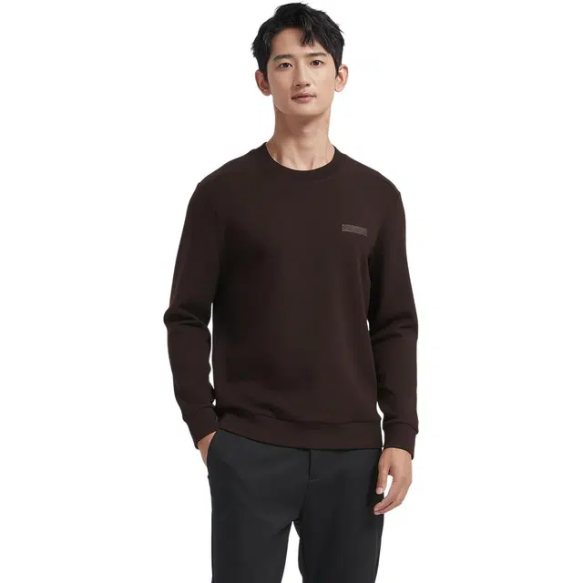 古鲨 圆领修身长袖厚款卫衣 男款