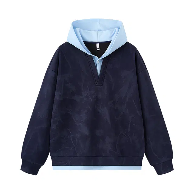 马员外 美式潮流复古套头连帽长袖百搭时尚简约宽松卫衣 男款