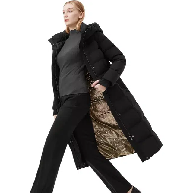 坦博尔 过膝蓄热加厚通勤羽绒服 女款