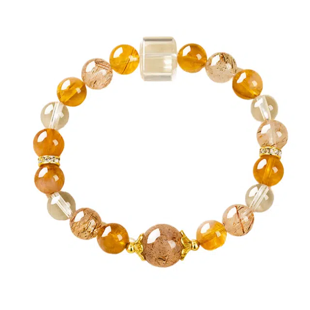 子婳 聚福聚财时来运转净化心灵超七多宝串珠招财转运珠小众精致简约贵气日常通勤手饰#好运 黄水晶 手串 女款