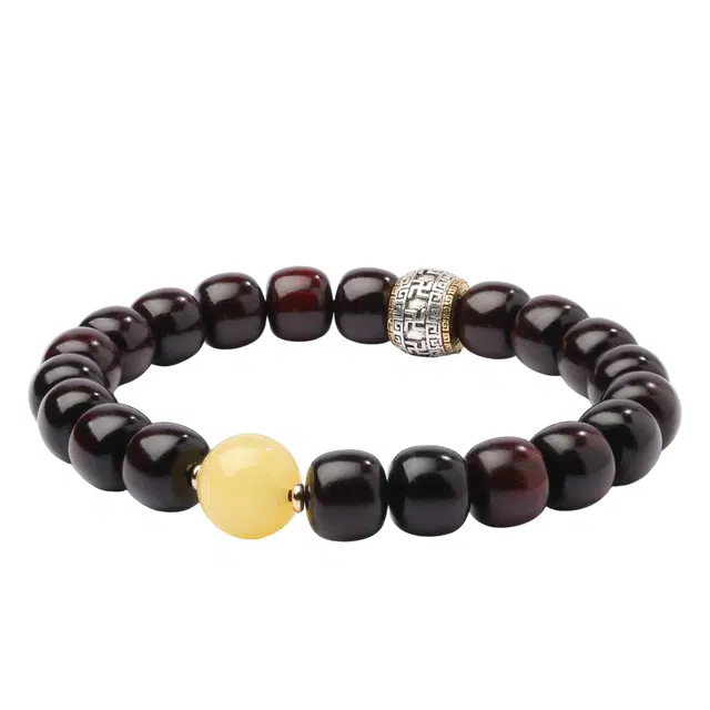 三檀小舍 国风国潮新中式 招财进宝好运连连八方来财一帆风顺 文玩盘玩绕指柔礼盒 紫檀属 手串 男女同款情侣款