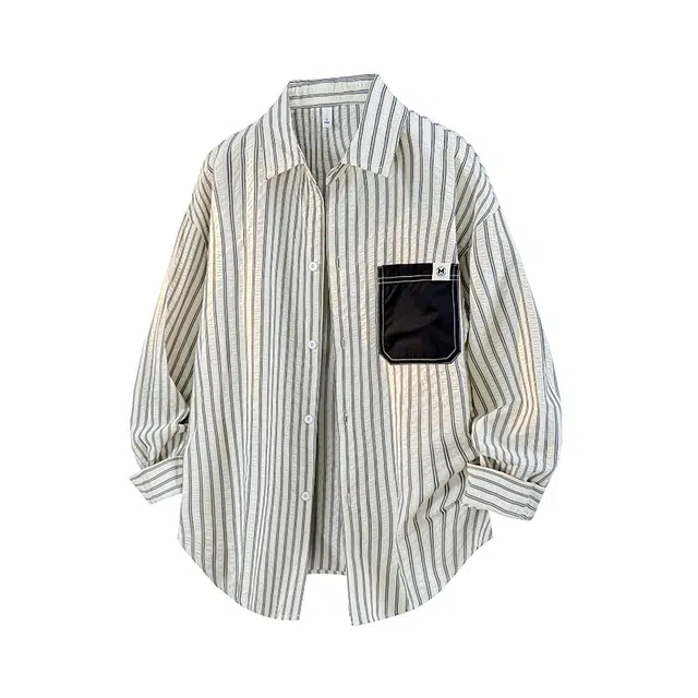 马员外 潮流情侣款青春流行时尚都市长袖衬衫 男女同款