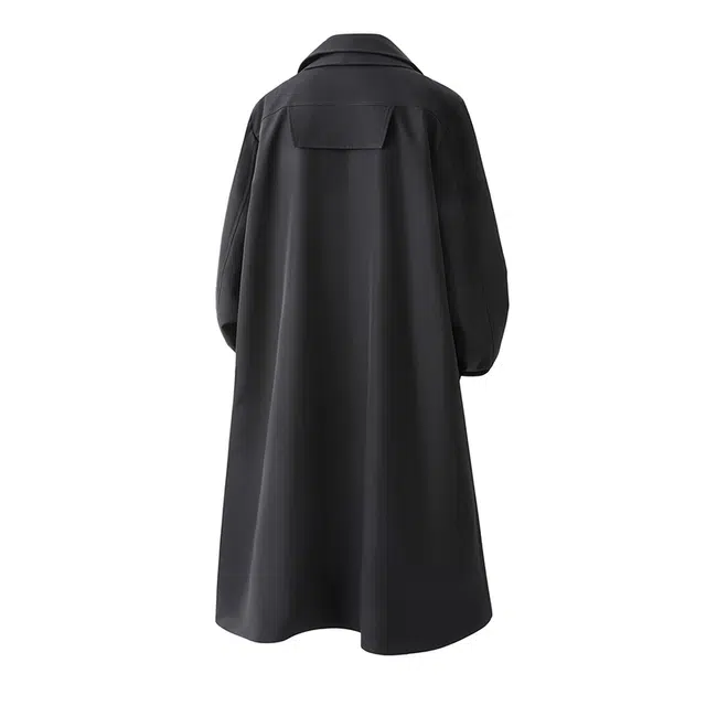 艾梵斯贝 高品质轻奢英伦风双层领假两件层次感高级感潮牌日常通勤百搭宽松休闲时尚商务气质绅士外套中长款情侣款大衣 男女同款