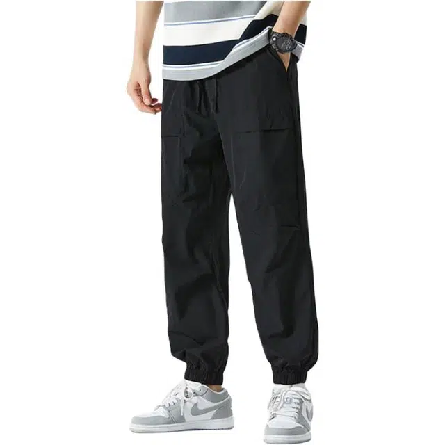 马员外 潮流青春流行时尚薄款运动宽松休闲裤 男款