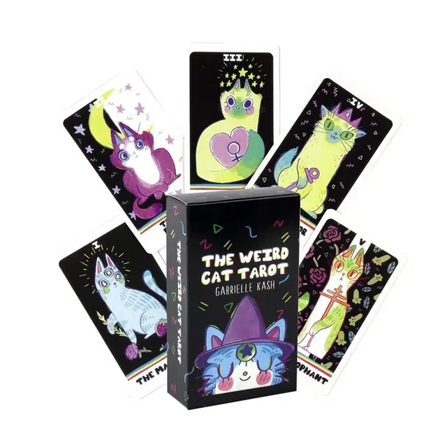 一点潮玩 英文版复古创意塔罗牌 神谕 小猫牌 其他桌游