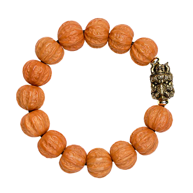 茂琼 财源滚滚好运连连新中式国风文玩配饰凤羽原籽盘玩优雅风格手工艺精致雕工吉祥寓意 猴头核桃 手串 男款