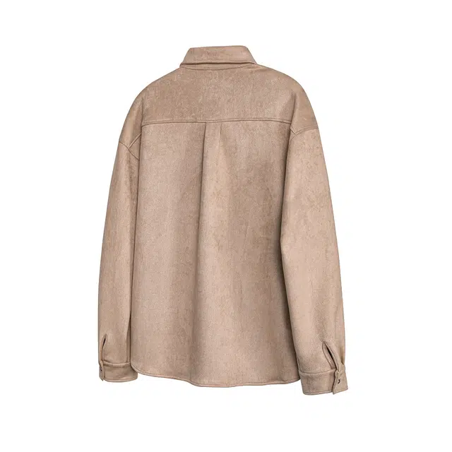 普鲁士多特蒙德 美式潮流休闲外套衣服日系麂皮绒青少年潮牌舒适宽松长袖衣衬衫 男女同款