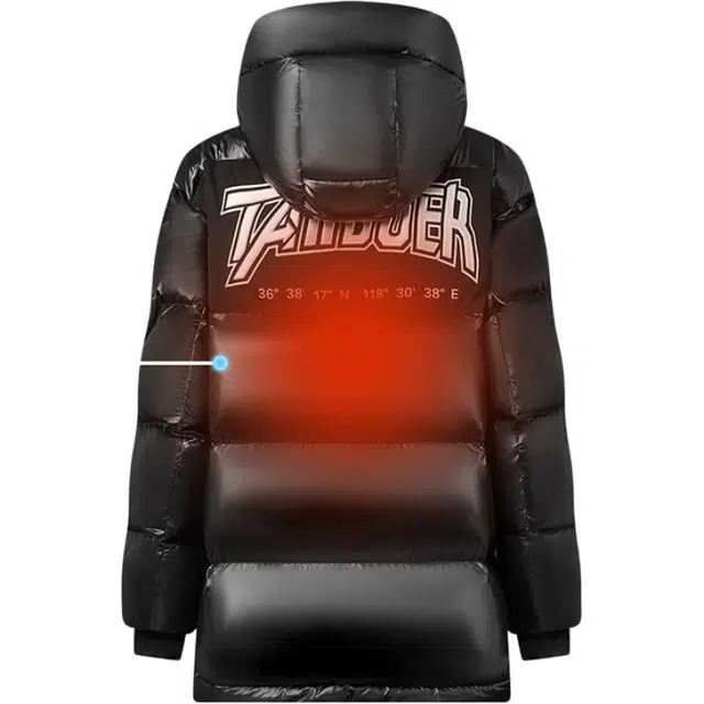 坦博尔 鹅绒短款连帽通勤面包服羽绒服 女款