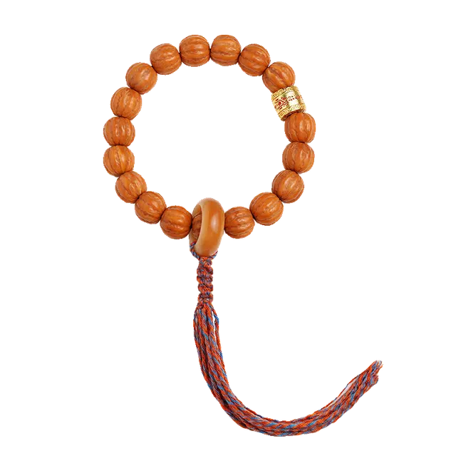 茂琼 八方来财万事顺利新中式国潮复古典雅时尚创意简约高级文玩京八棱文玩配饰路路通跑环藏式#好运 猴头核桃 手串 男女同款情侣款