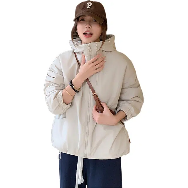 思蓓儿 美式短款外套韩版百搭小个子工装棉服 女款