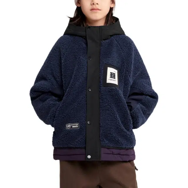 左西绒感外套 加绒保暖连帽透气 儿童款