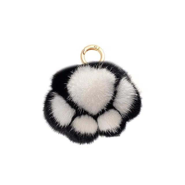 心水好物 创意可爱猫掌印舒适手感汽车高级感包包 毛绒 挂件 男女同款情侣款
