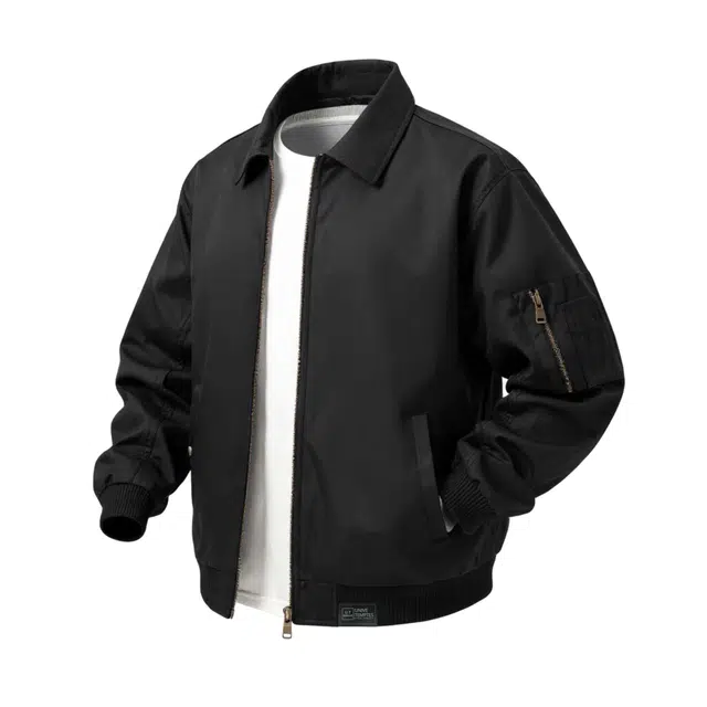 物质公式 美式复古高街巴恩风工装机能休闲运动防风防水飞行员教练底特律高级感宽松百搭学院风重磅哈灵顿潮流谷仓短款夹克外套 男女同款