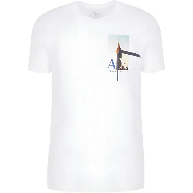ARMANI EXCHANGE Slim Fit Stretch Jersey Cotton Logo Design T-Shirt T