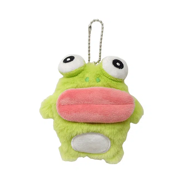 心水好物 卡通丑萌青蛙公仔大眼香肠嘴青蛙包包 毛绒 挂件 男女同款情侣款