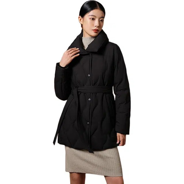 坦博尔 商务短款鹅绒长袖通勤羽绒服 女款