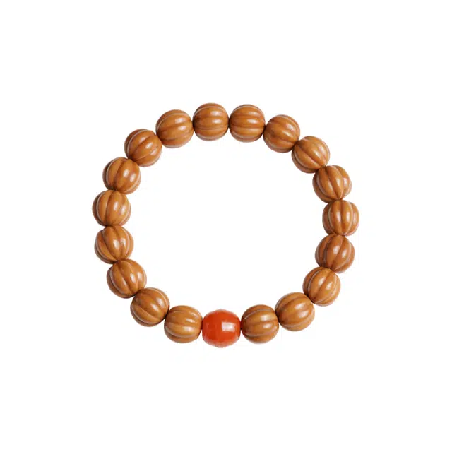 茂琼 八方来财万事顺遂招财纳福新中式国潮复古风配饰矮桩南瓜珠文玩佛珠配饰高级文玩盘玩念珠#好运 猴头核桃 手串 男款