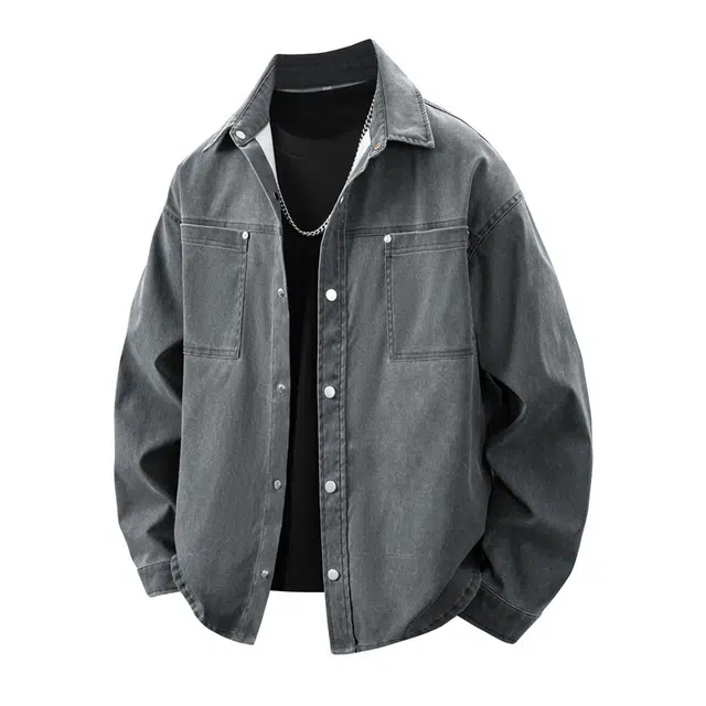 马员外 扎染长袖百搭时尚简约宽松夹克外套 男款