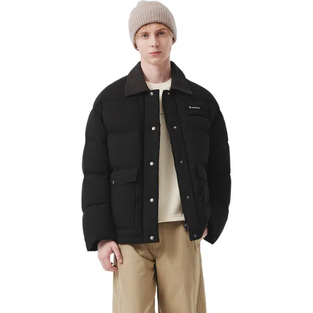 坦博尔 轻薄时尚加厚纯色常规长袖面包通勤羽绒服 女款