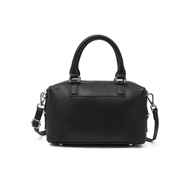 老人头 复古风高级感小众设计日常上班通勤单肩斜挎波士顿包 牛皮革拼合成革 手提包 常规 女款 多色