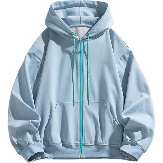 马员外 撞色连帽百搭时尚简约宽松卫衣 男款