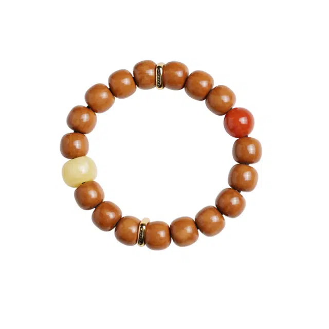 茂琼 财运亨通时来运转万事顺遂新中式国潮复古精致文玩吉祥好运转运珠文玩配饰老型光珠盘玩佛珠文玩念珠 猴头核桃 手串 男款