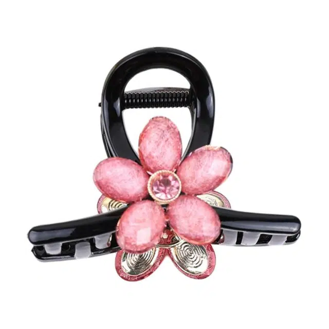 彤彤兔 清新甜美星辰花朵后脑勺抓夹显发量高级感盘发鲨鱼夹 树脂 发夹 女款