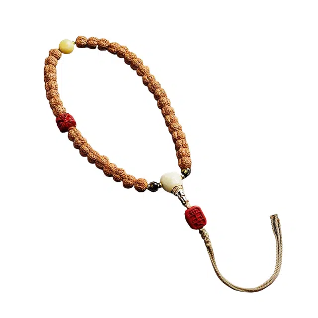 宣华意 高品质 五瓣双龙纹原籽佛念珠盘文玩 轻奢高端 朱砂醒狮 手持 吉祥如意 招財進寶#好运 金刚菩提 手串 男女同款情侣款