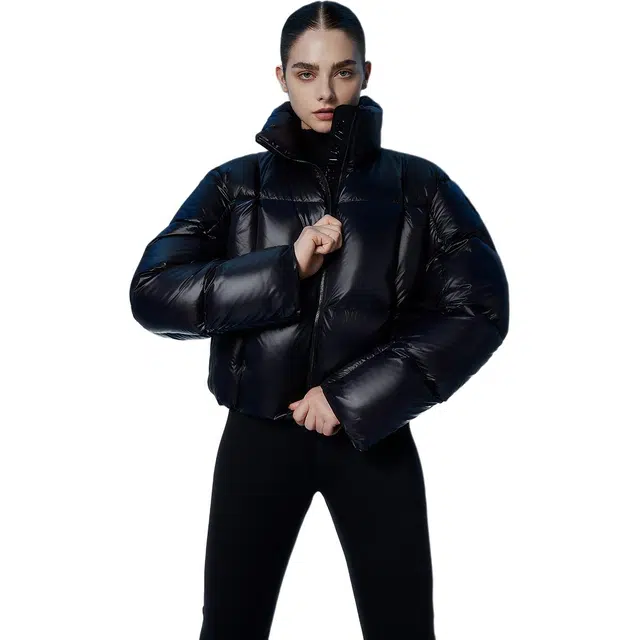 坦博尔 鹅绒肯豆风保暖通勤面包服羽绒服 女款