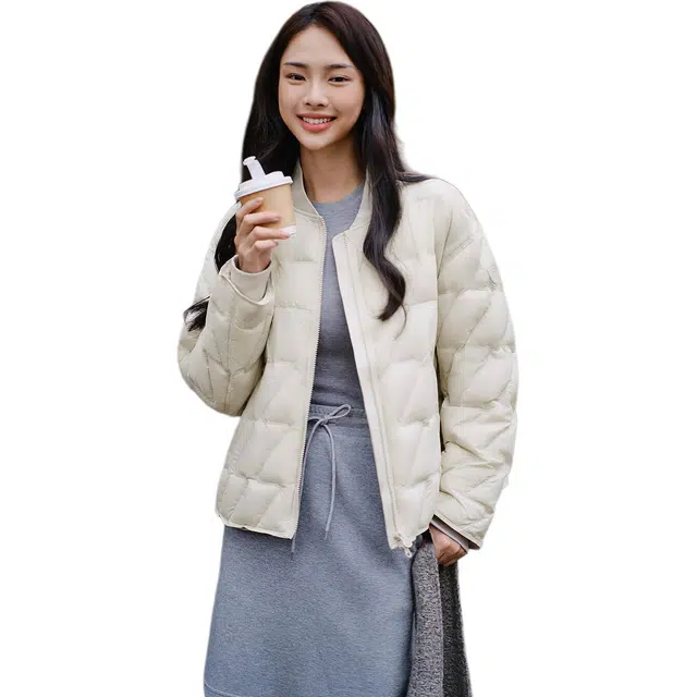 坦博尔 轻薄时尚品质纯色常规长袖通勤羽绒服 女款