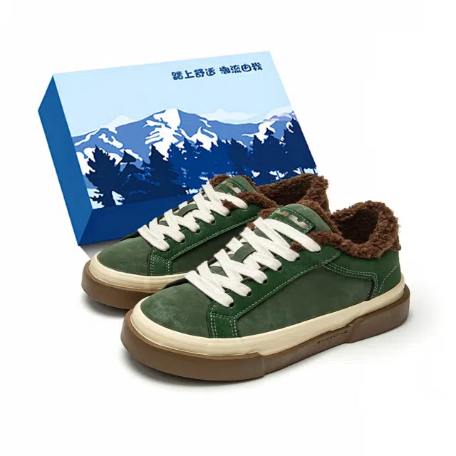 小鹿米利 原创小众厚底加绒百搭 低帮 板鞋 女
