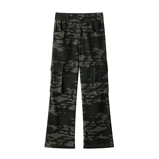海尔斯 微喇宽松潮流迷彩大口袋舒适百搭休闲裤 男款