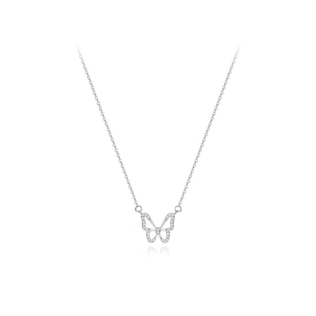 【纯银999 | 蝴蝶】 凤祥囍事 老凤祥 经典百搭小众设计精致高级感简约时尚轻奢学生日常约会通勤气质温柔可调节锁骨链#好运 足银 项链 女款