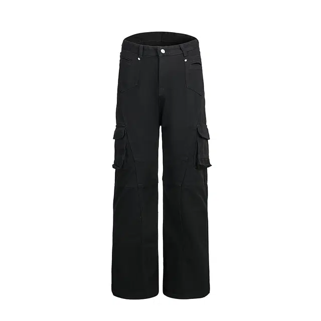 海尔斯 复古美式多口袋迷彩直筒宽松潮流嘻哈街头风休闲裤 男款