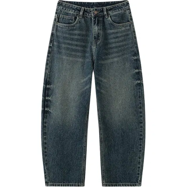 海尔斯 美式水洗做旧宽松简约百搭潮流牛仔裤 男款
