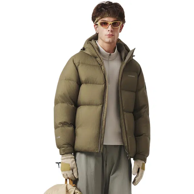 坦博尔 加厚连帽耐脏常规户外风面包羽绒服 女款