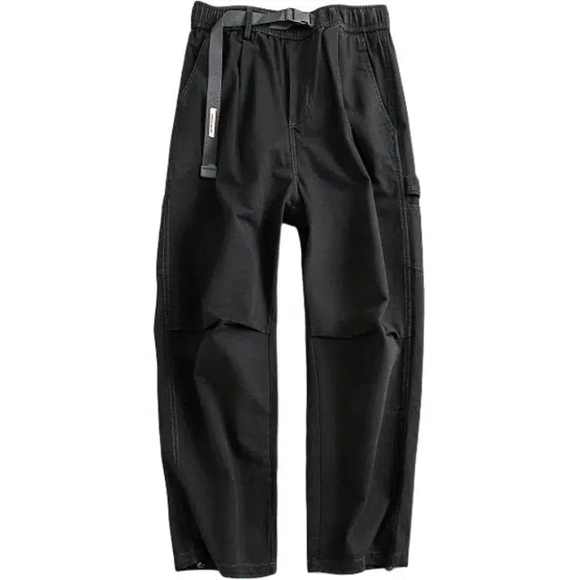 宫奴 日系休闲潮牌设计感做旧宽松直筒抽绳束脚工装裤 男女同款