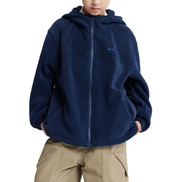 左西绒感外套 加绒保暖连帽长袖 儿童款