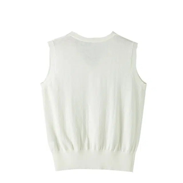 晚白 高弹力亲肤不扎肤含羊毛内搭打底针织背心 女款